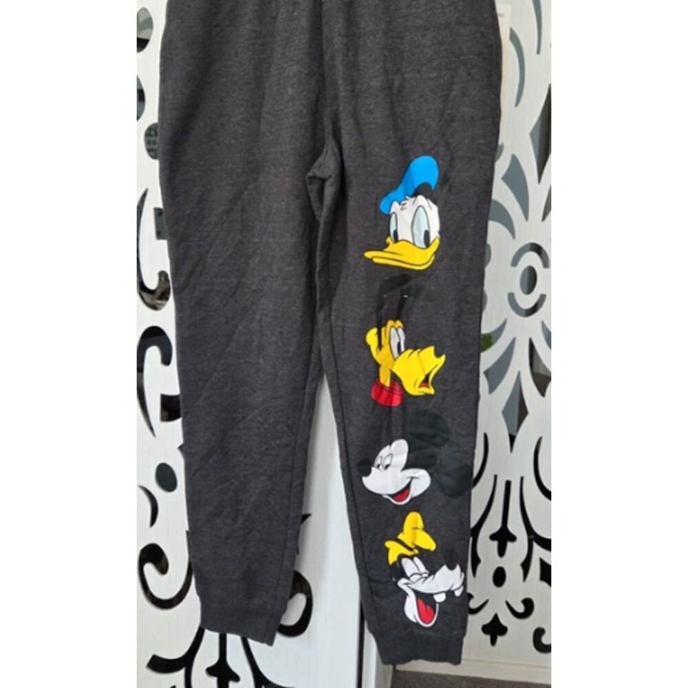 Disney Mickey Mouse Friends Kids Jogger Sweatpants Charcoal Gray NWT Med 10/12